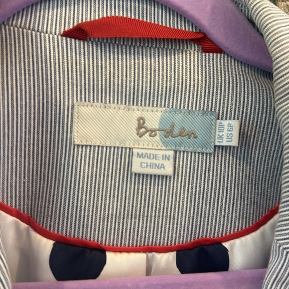 Boden summer blazer blue stripes size 6 - Picture 2 of 8